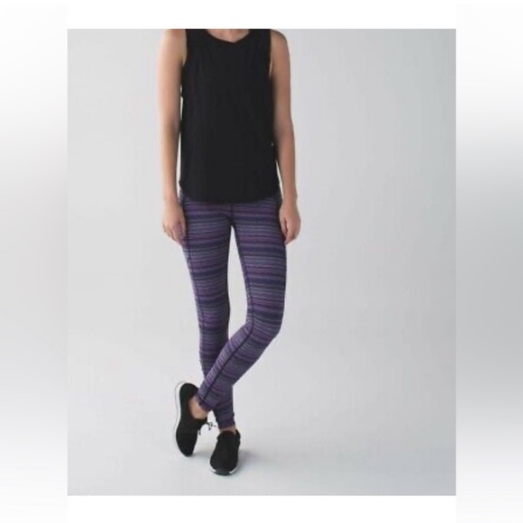 Lululemon Womens Speed Tight IV Size 4 Violet Purple Space Dye Twist Leggings - Picture 3 of 15